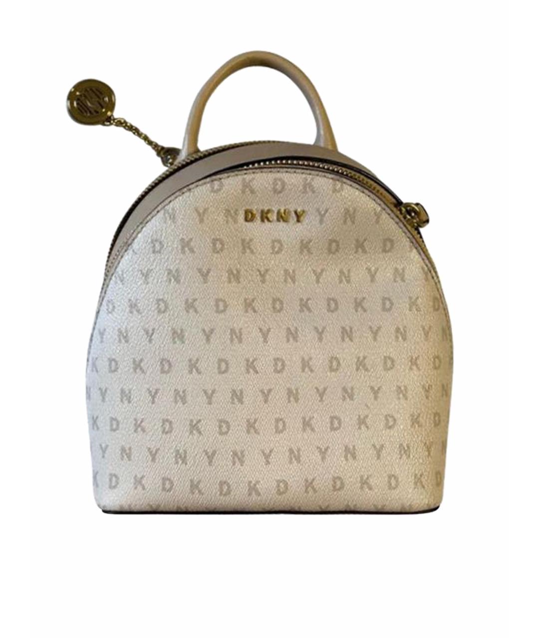 DKNY Бежевый рюкзак из искусственной кожи, фото 1
