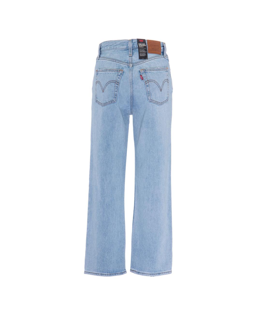 LEVI'S Голубые хлопко-лиоцелловые прямые джинсы, фото 2