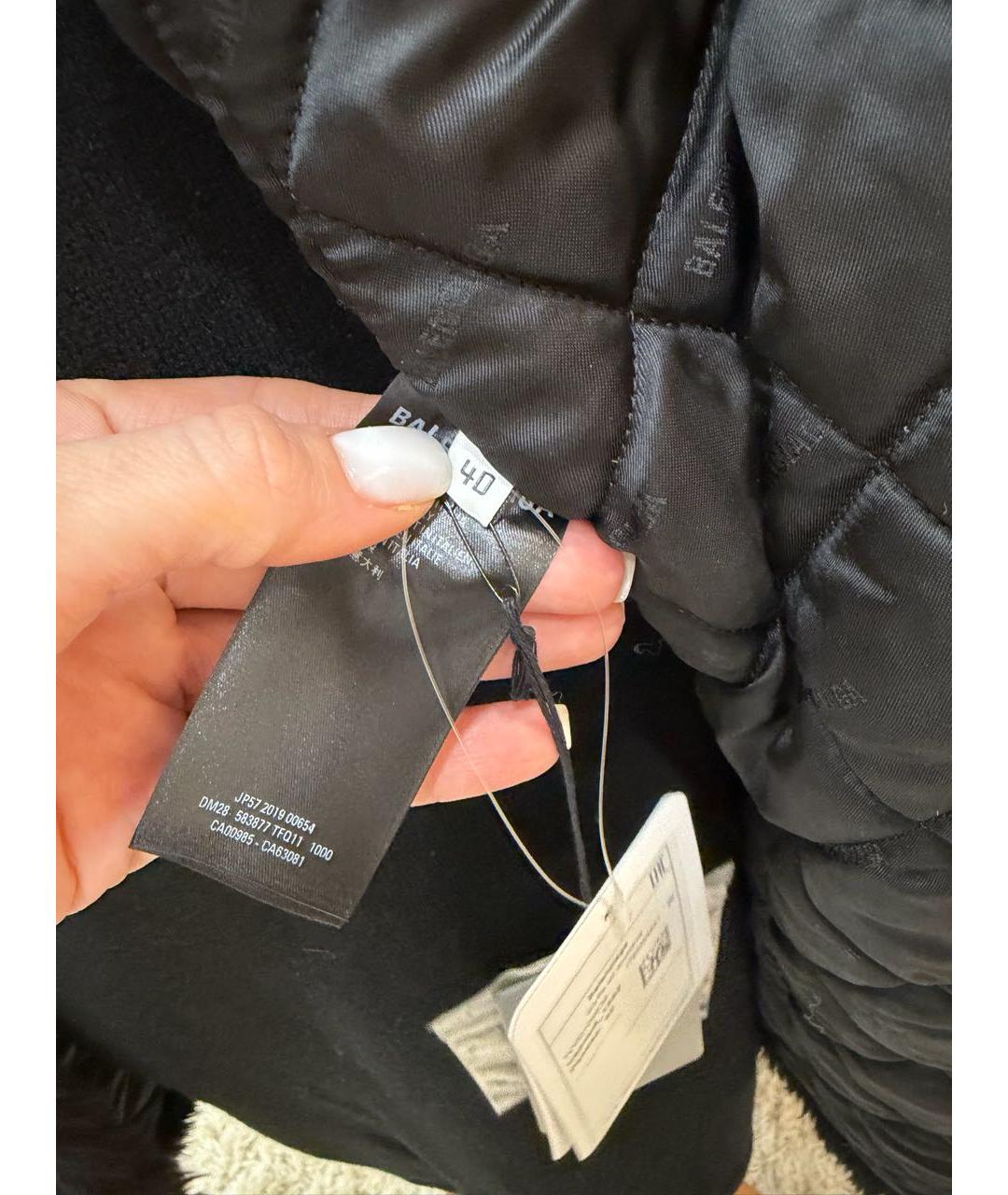 BALENCIAGA Черная шуба, фото 5