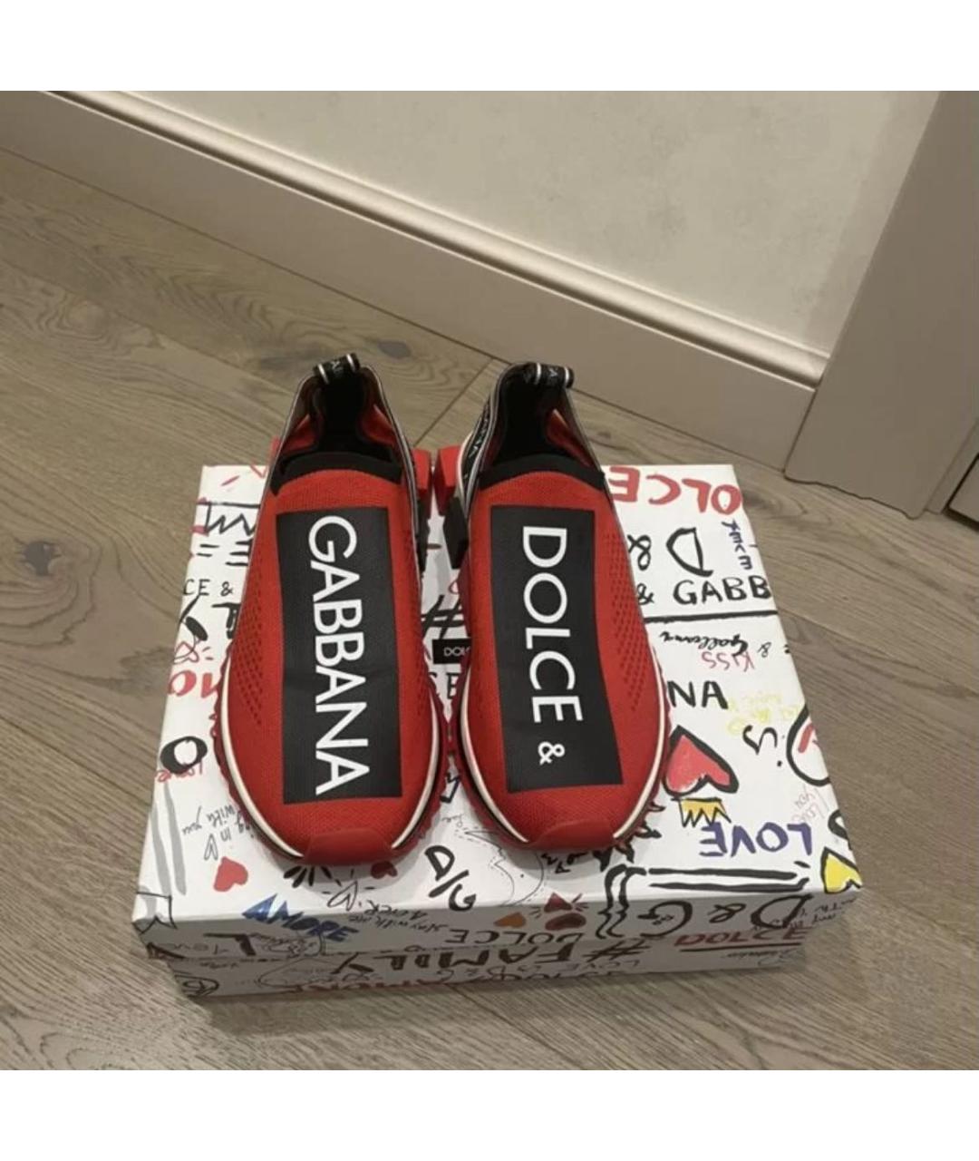 DOLCE&GABBANA Красные кроссовки, фото 5