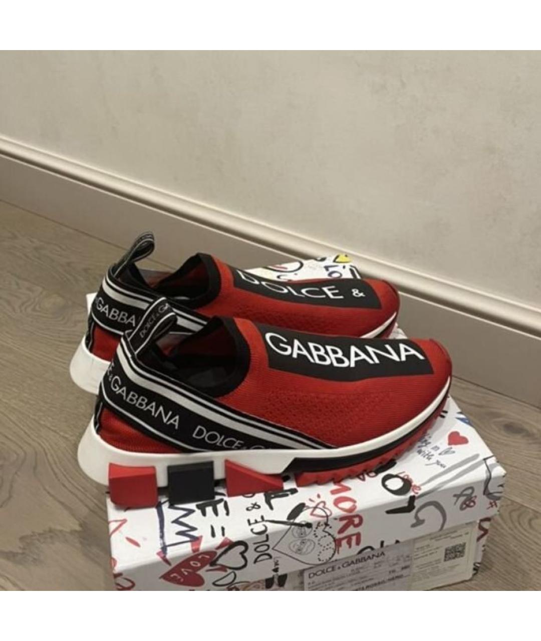 DOLCE&GABBANA Красные кроссовки, фото 6