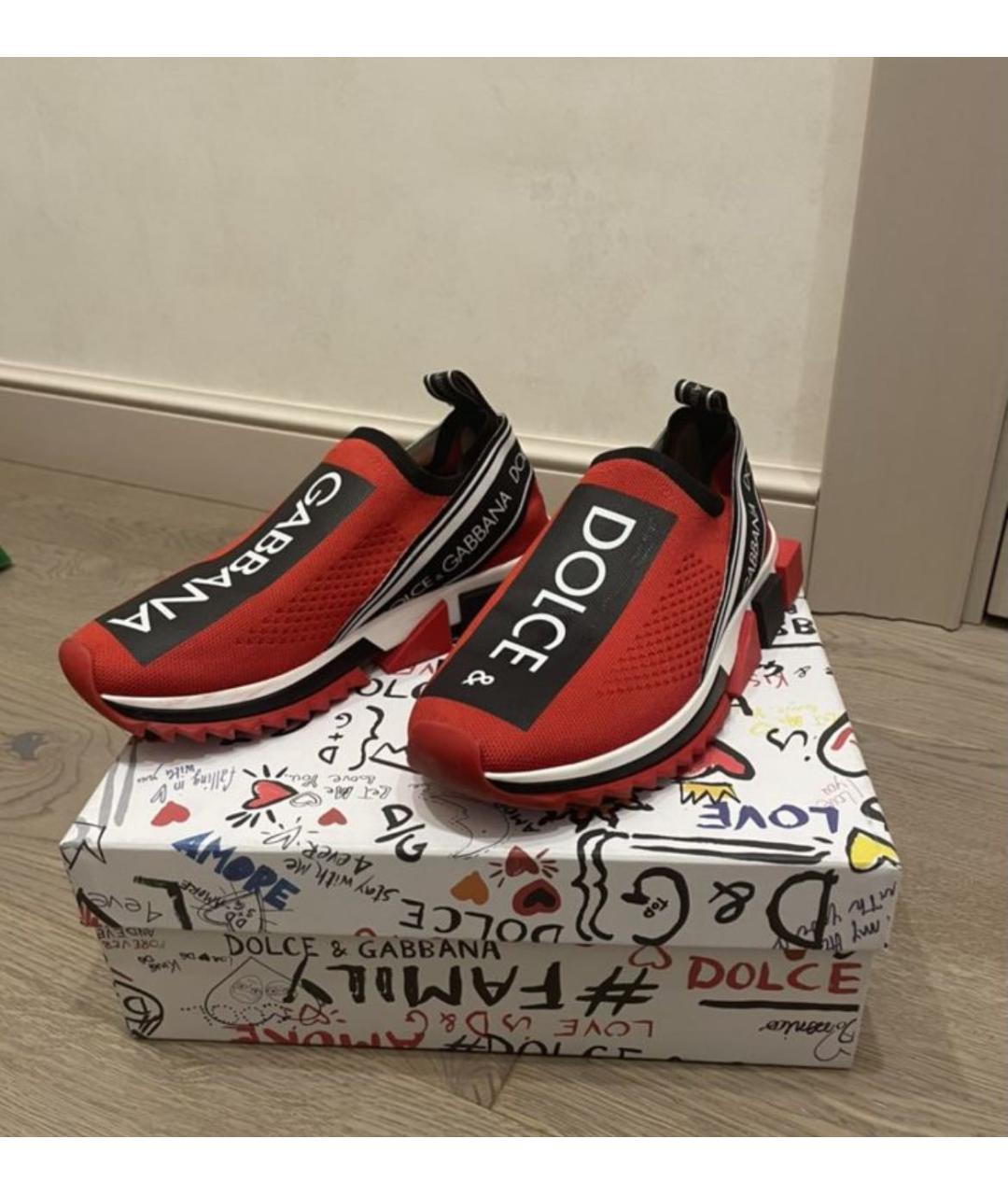 DOLCE&GABBANA Красные кроссовки, фото 2