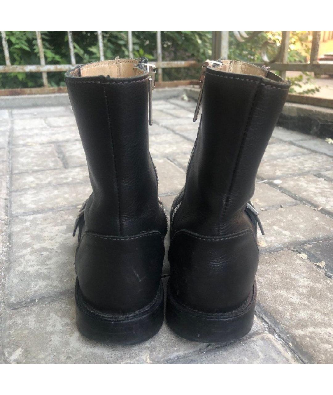 DIESEL Черные кожаные ботинки, фото 2