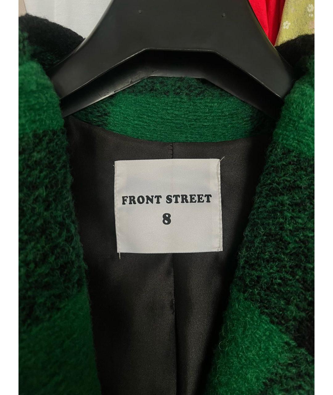 FRONT STREET Зеленые шерстяное пальто, фото 3