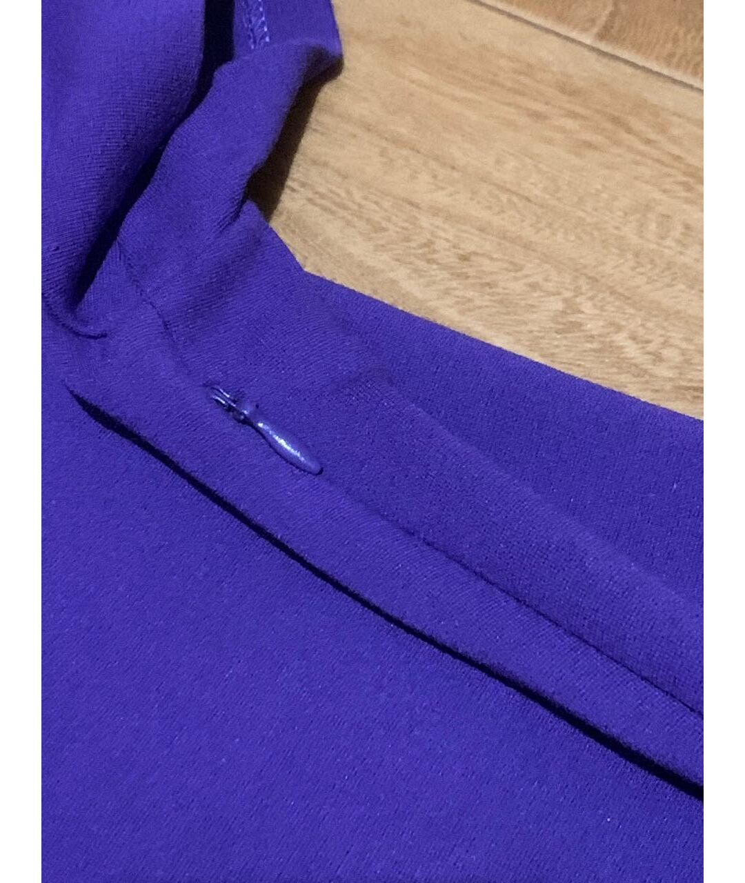 ARMANI COLLEZIONI Фиолетовое хлопко-эластановое повседневное платье, фото 4