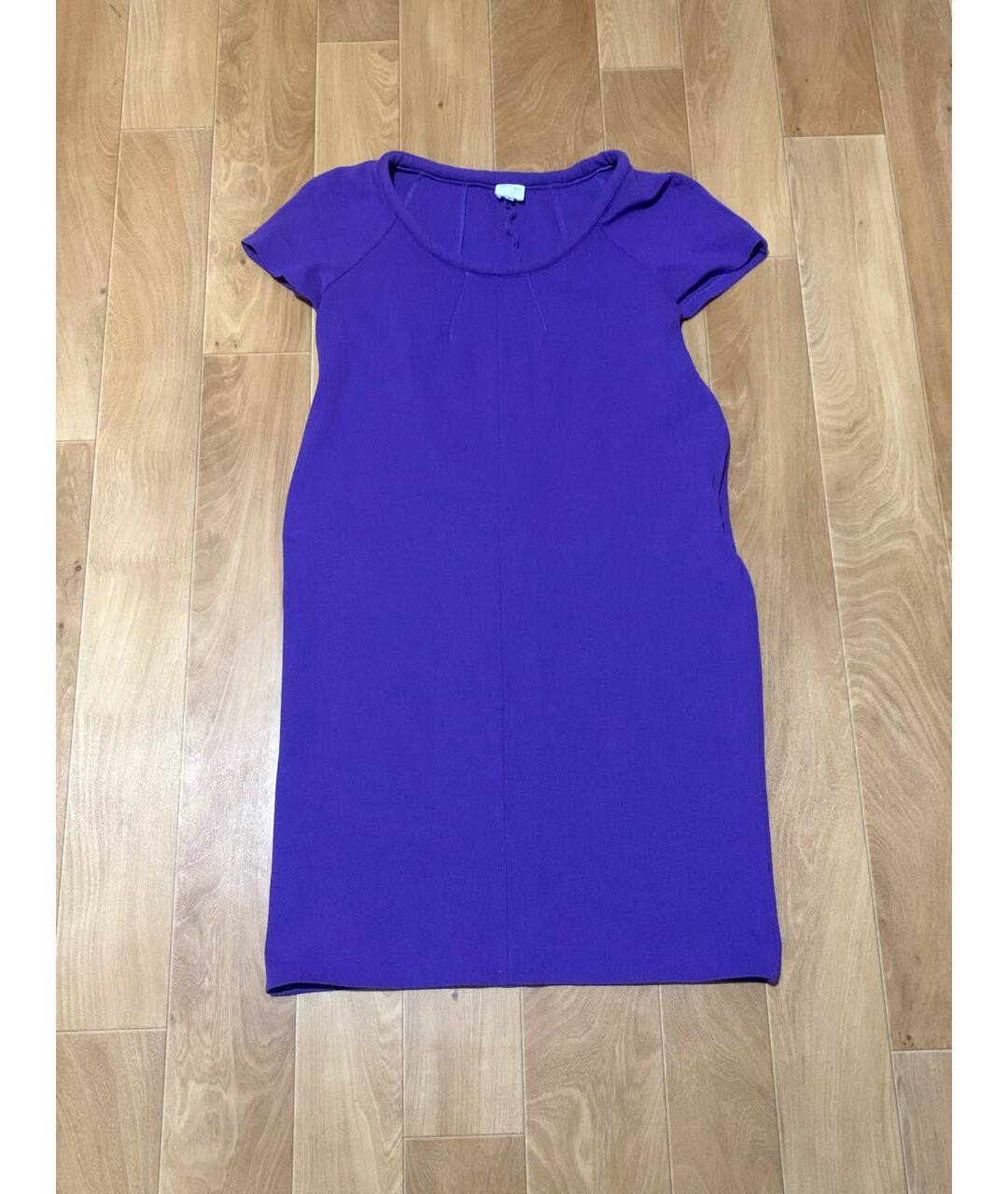 ARMANI COLLEZIONI Фиолетовое хлопко-эластановое повседневное платье, фото 5