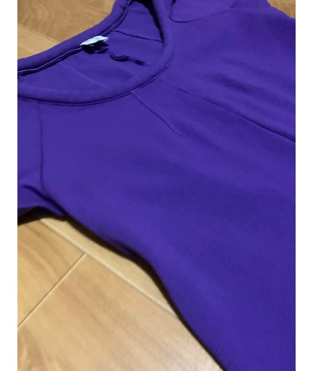 ARMANI COLLEZIONI Фиолетовое хлопко-эластановое повседневное платье, фото 6