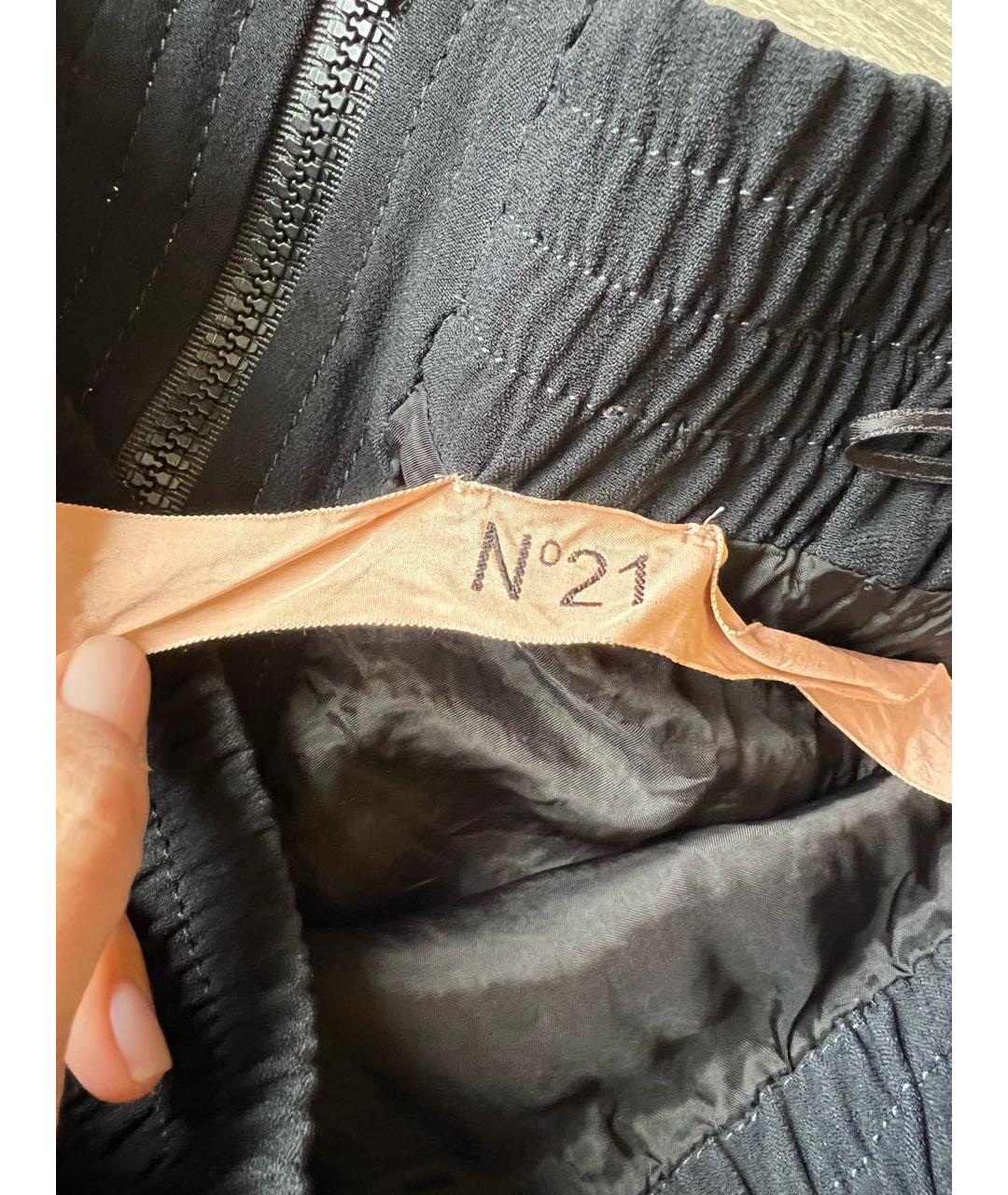 NO. 21 Черная вискозная юбка миди, фото 3
