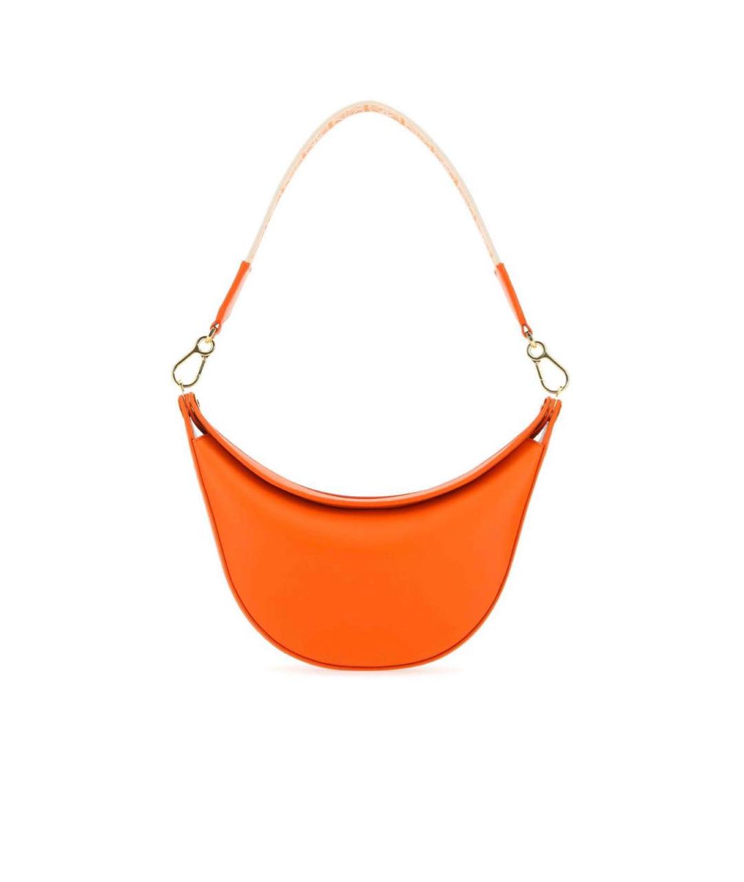 LOEWE Оранжевая кожаная сумка с короткими ручками, фото 4