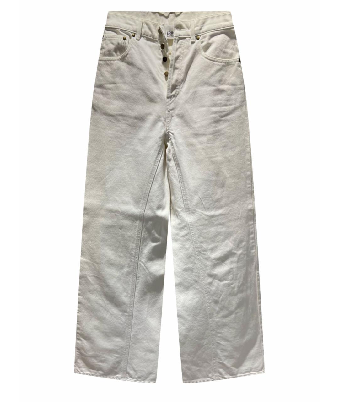 ERIKA CAVALLINI Белые хлопковые джинсы клеш, фото 1