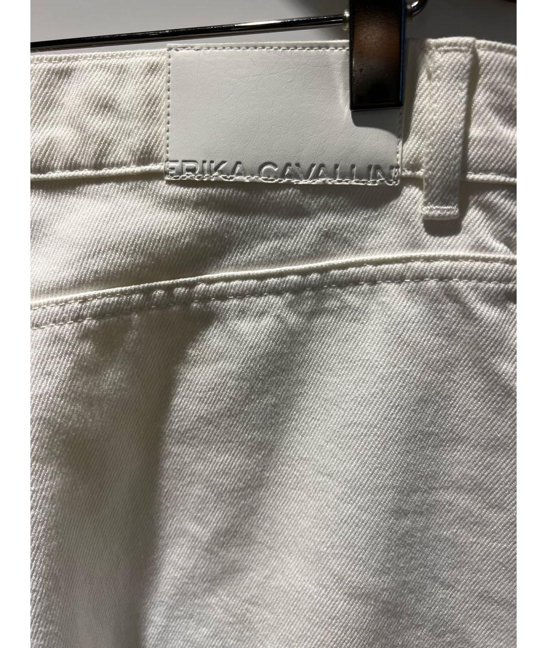 ERIKA CAVALLINI Белые хлопковые джинсы клеш, фото 3