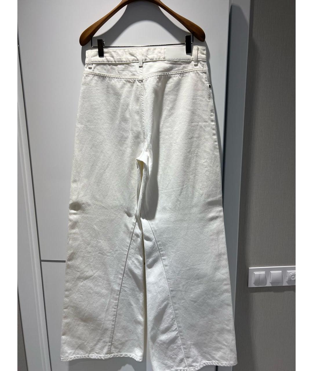 ERIKA CAVALLINI Белые хлопковые джинсы клеш, фото 2
