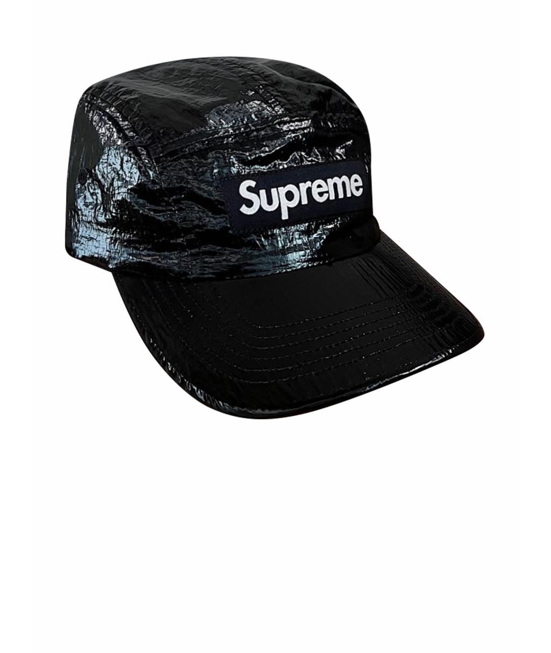SUPREME Черная синтетическая кепка/бейсболка, фото 1