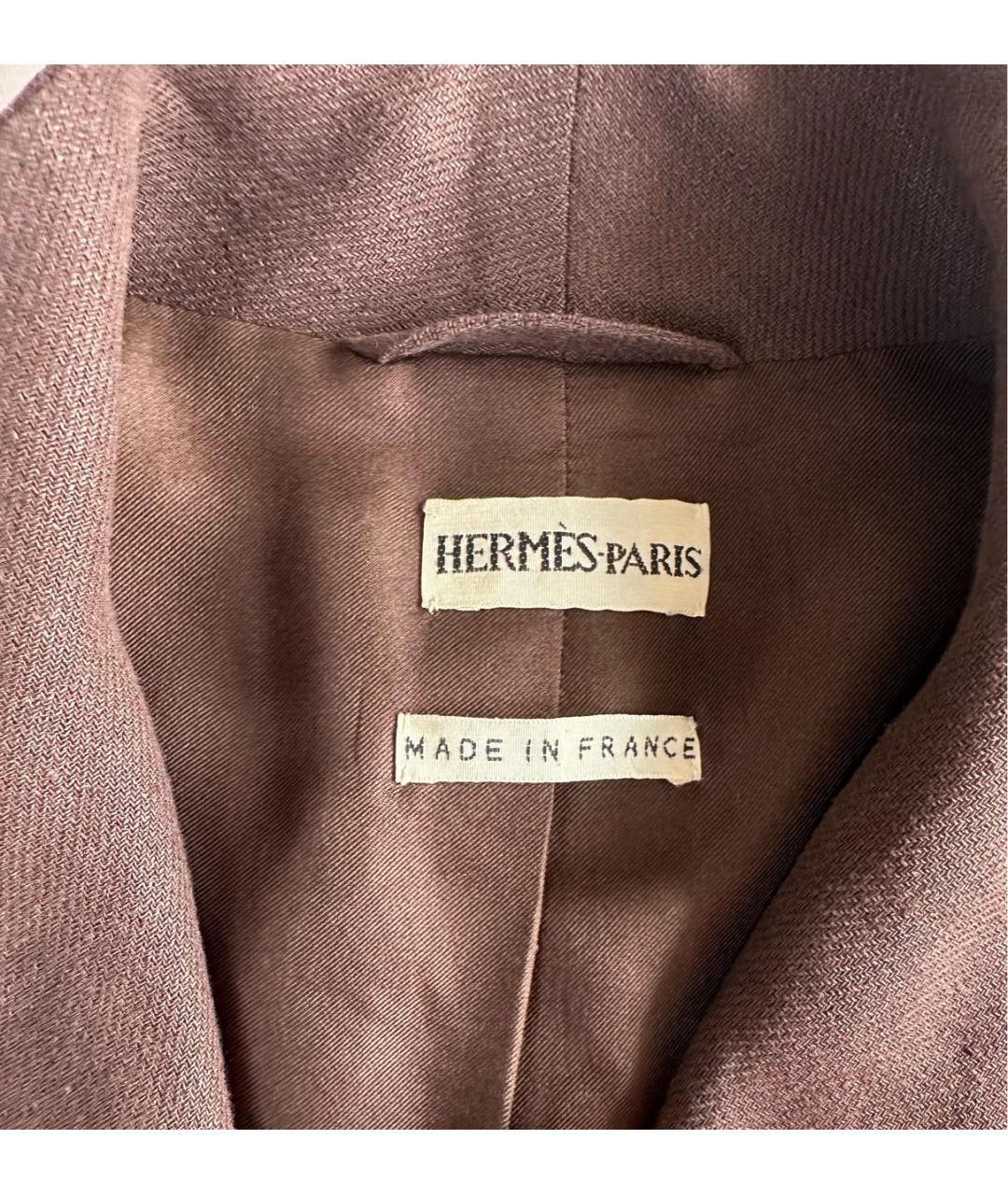 HERMES PRE-OWNED Коричневый льняной жакет/пиджак, фото 5