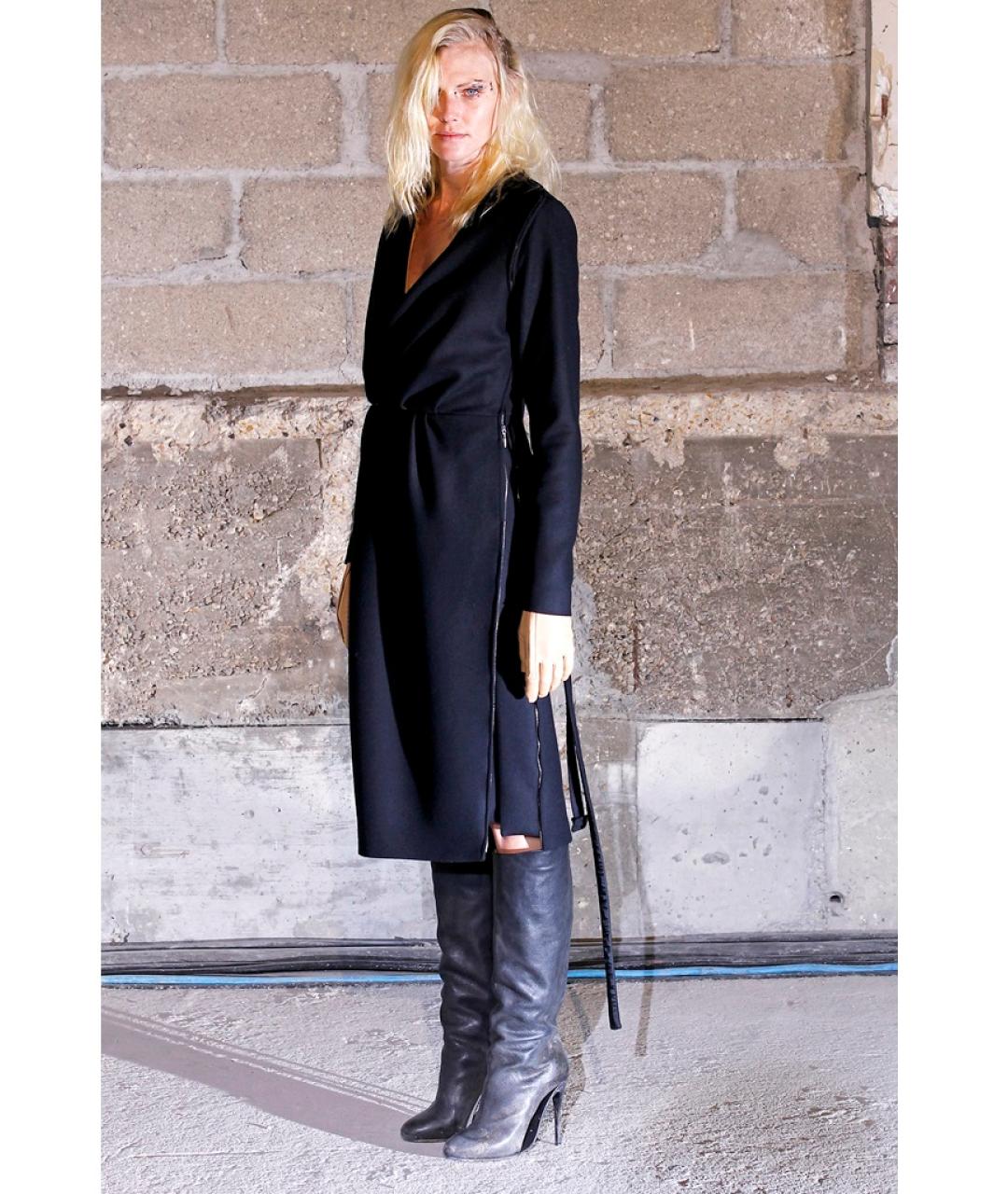 MAISON MARGIELA Черное шерстяное пальто, фото 8