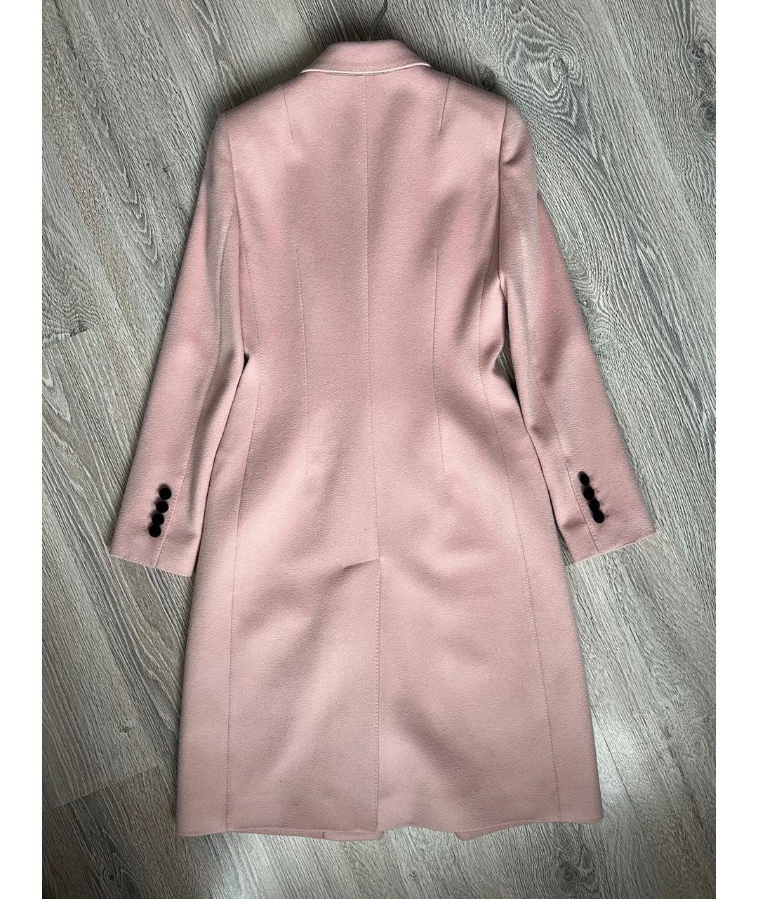 DOLCE&GABBANA Розовое шерстяное пальто, фото 2