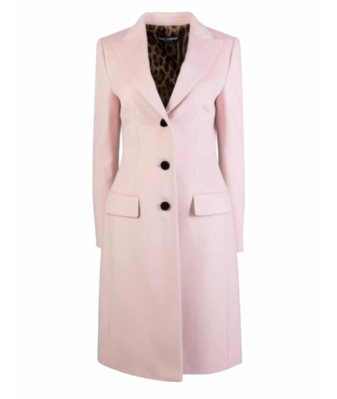 DOLCE&GABBANA Розовое шерстяное пальто, фото 1