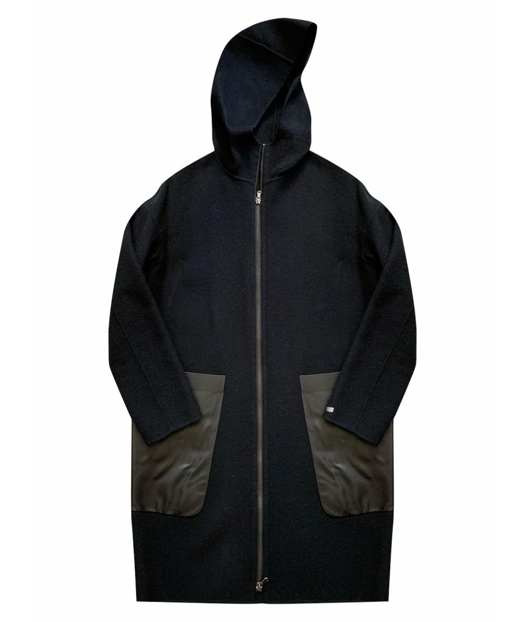 SPORTMAX Черное шерстяное пальто, фото 1
