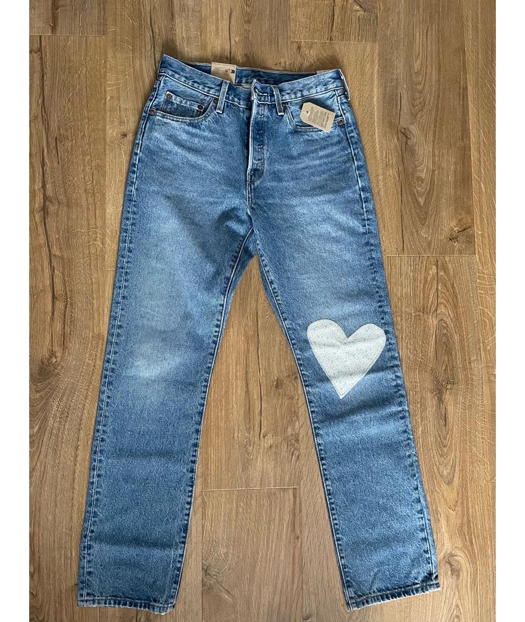 LEVI'S Голубые хлопковые джинсы слим, фото 5