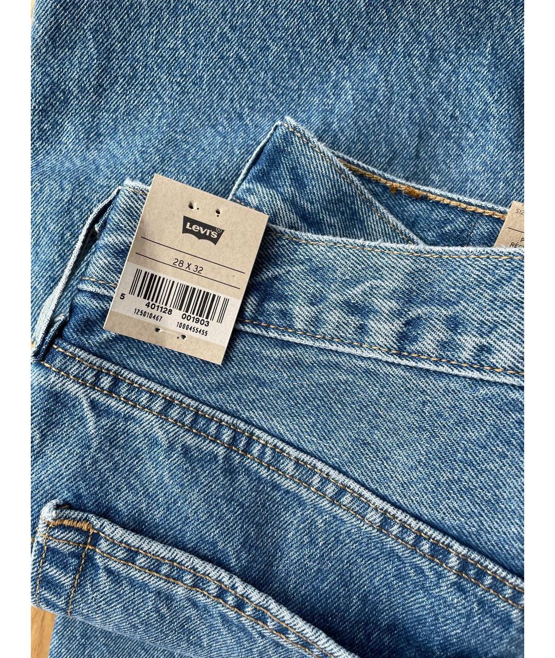 LEVI'S Голубые хлопковые джинсы слим, фото 4