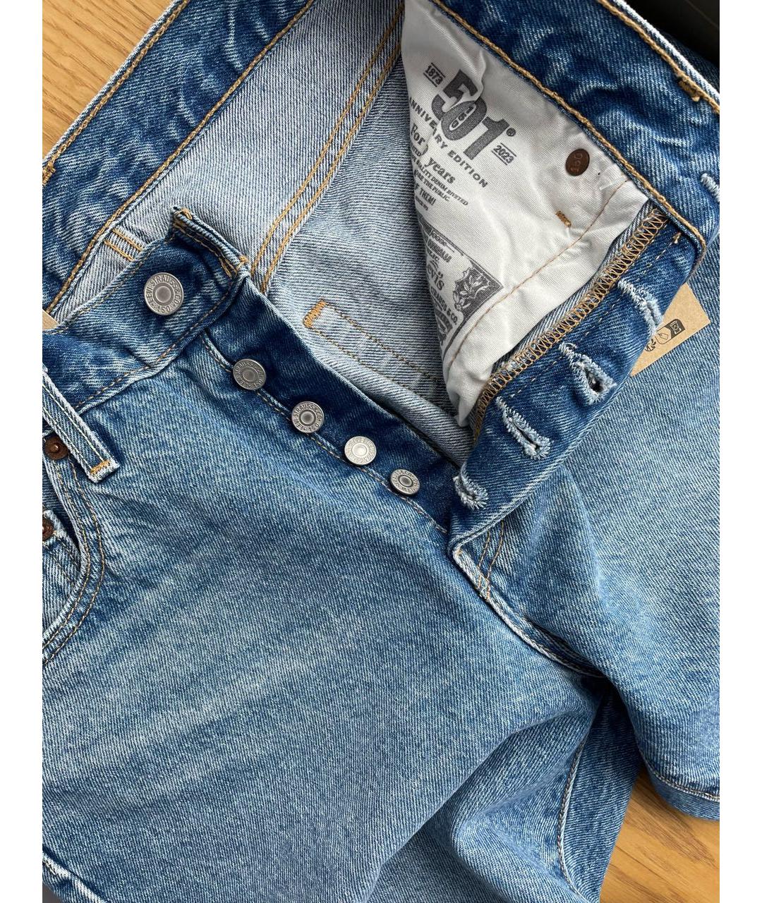 LEVI'S Голубые хлопковые джинсы слим, фото 2