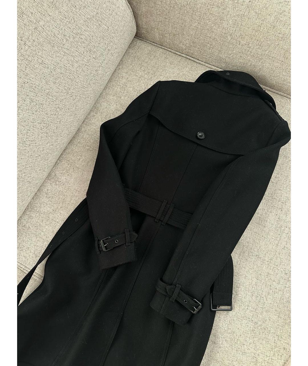 BURBERRY Черное шерстяное пальто, фото 2