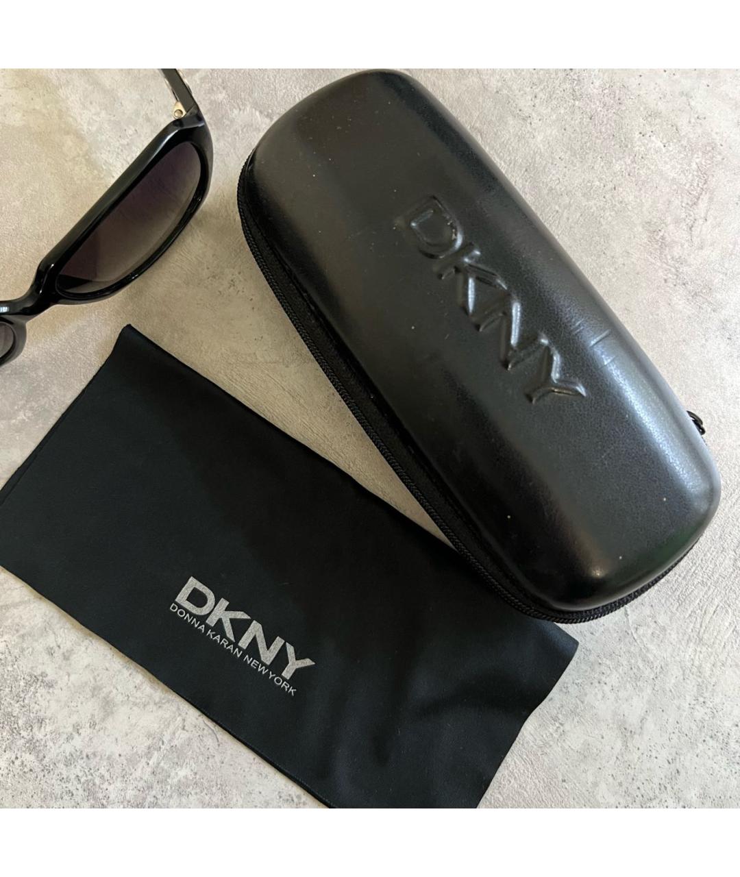 DKNY Черные пластиковые солнцезащитные очки, фото 4