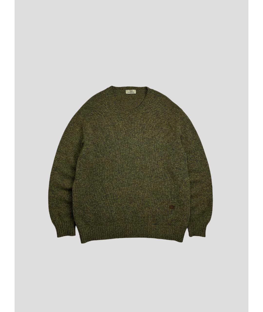 VALENTINO Зеленый шерстяной джемпер / свитер, фото 7