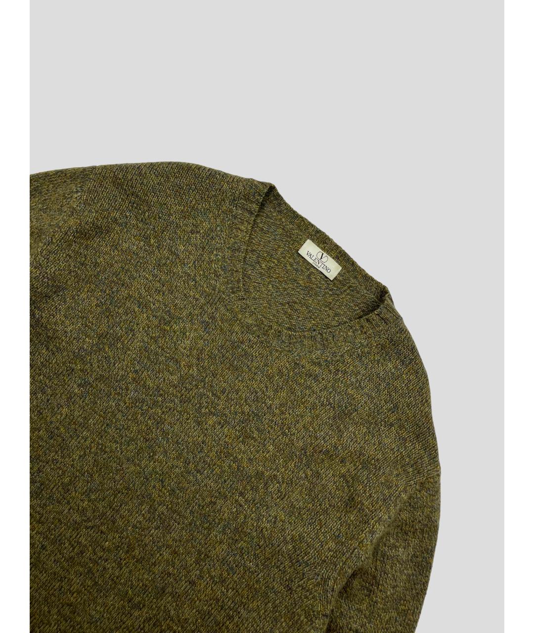 VALENTINO Зеленый шерстяной джемпер / свитер, фото 2
