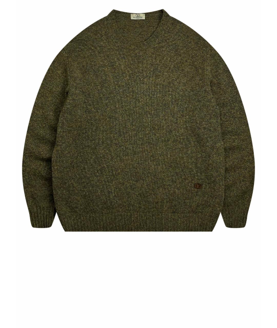 VALENTINO Зеленый шерстяной джемпер / свитер, фото 1