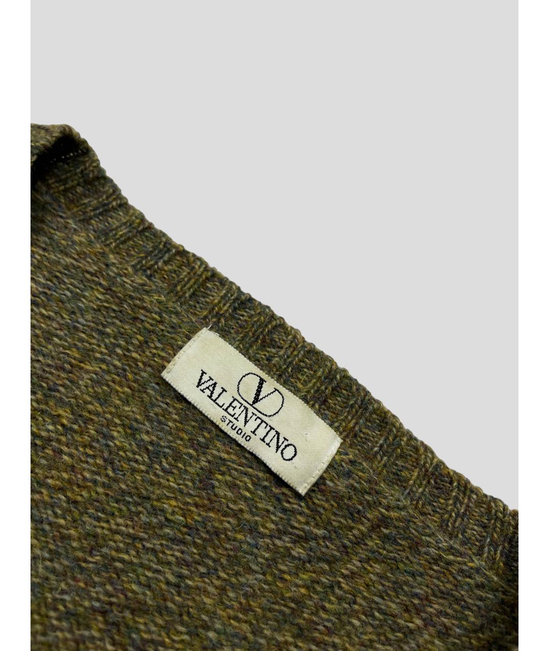 VALENTINO Зеленый шерстяной джемпер / свитер, фото 4