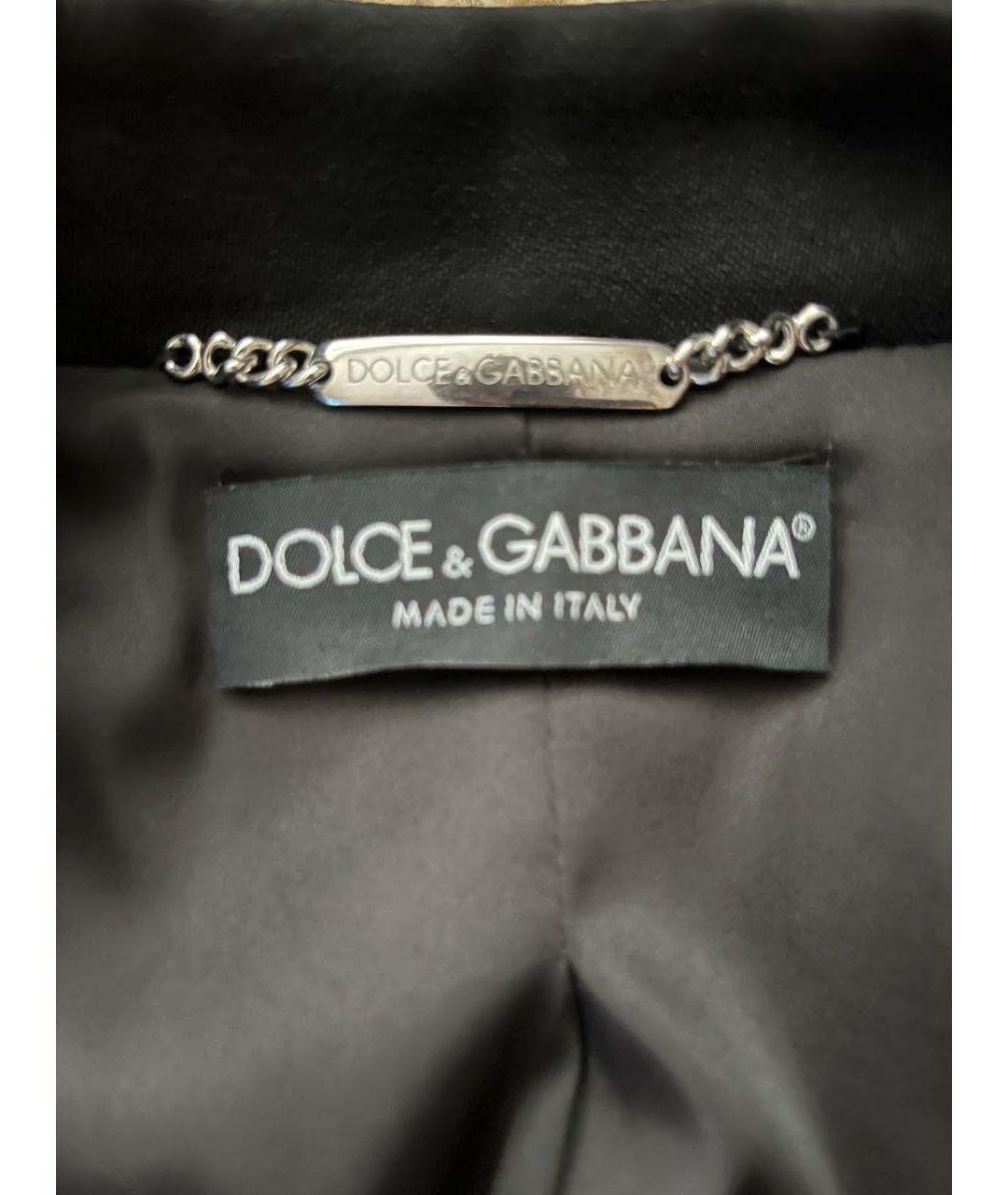 DOLCE&GABBANA Черное шерстяное пальто, фото 4