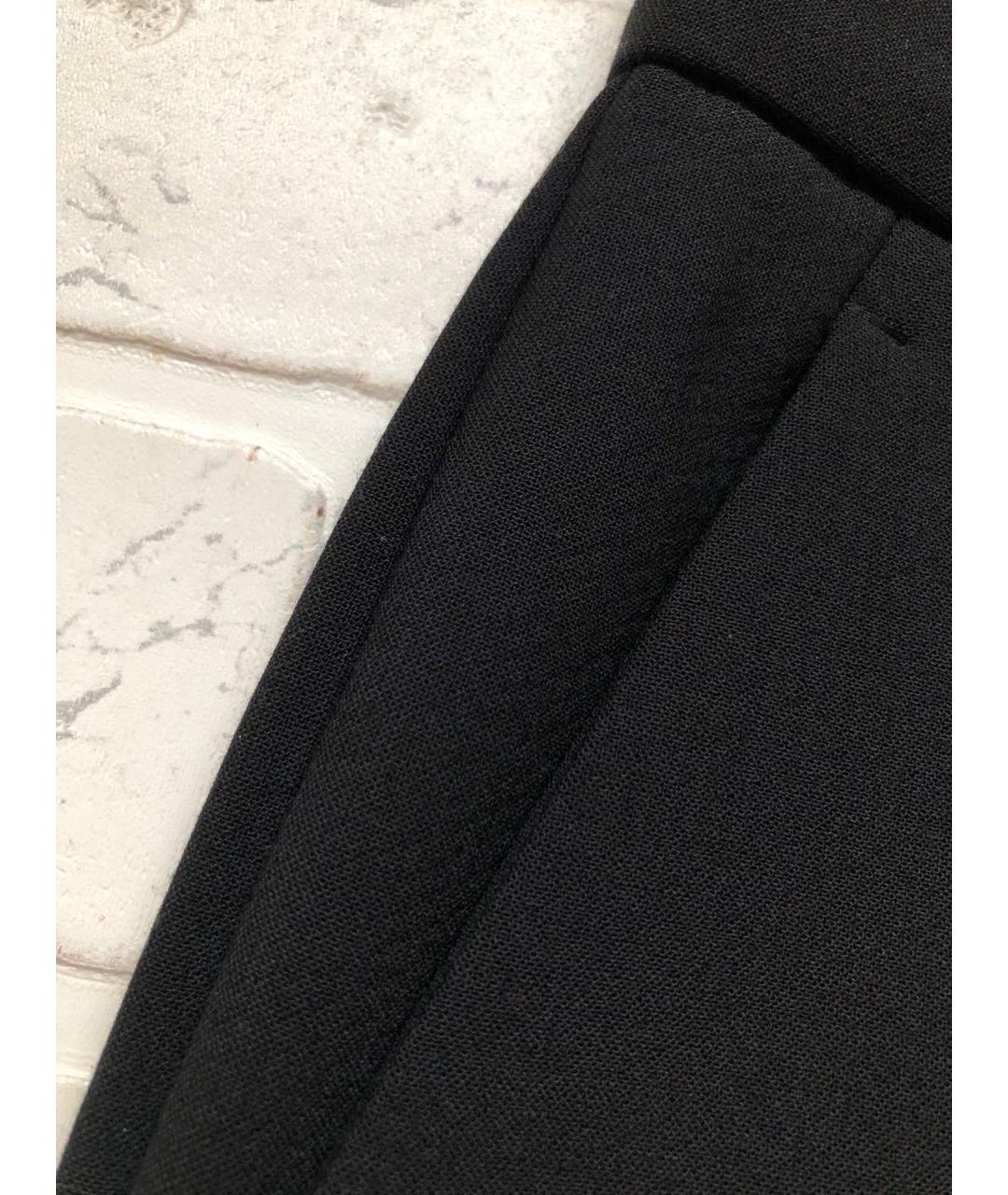 ICEBERG Черные шерстяные прямые брюки, фото 4
