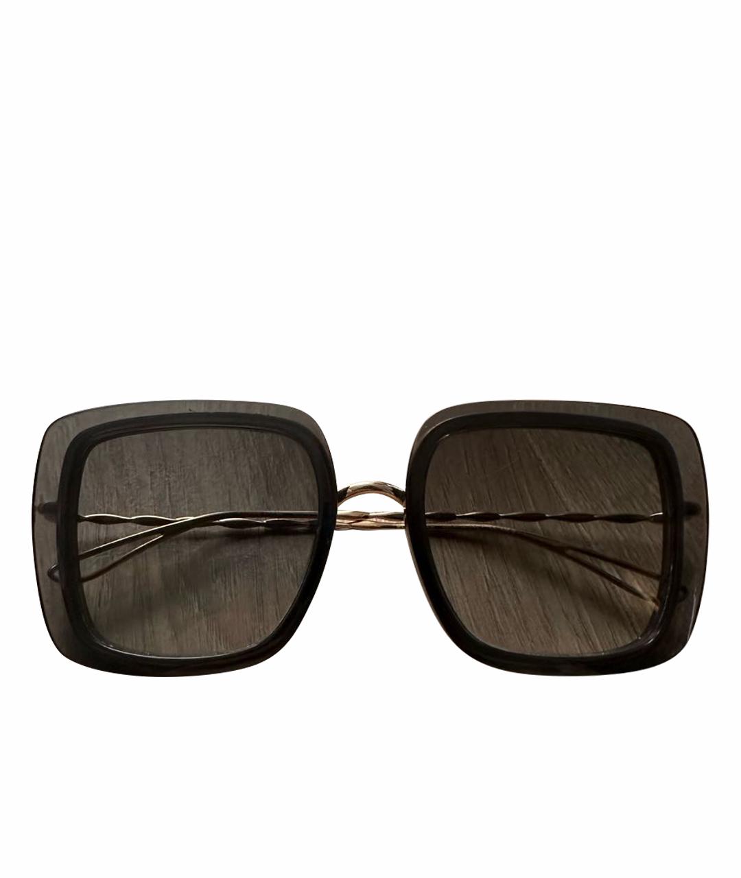 ELIE SAAB Черные металлические солнцезащитные очки, фото 1