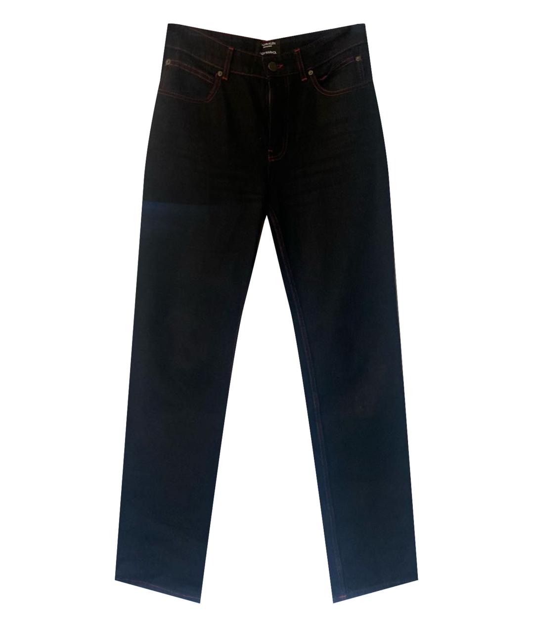 CALVIN KLEIN Черные хлопковые прямые джинсы, фото 1