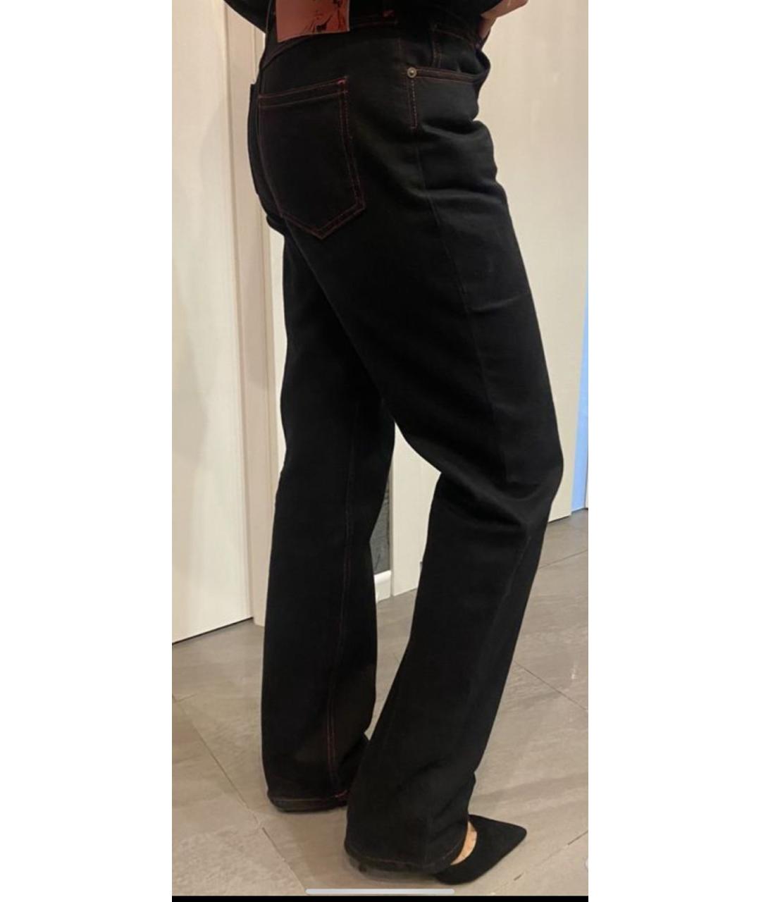 CALVIN KLEIN Черные хлопковые прямые джинсы, фото 5