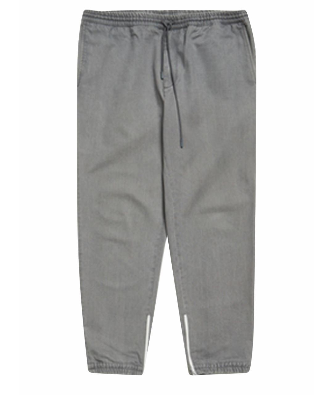 ZEGNA Серые хлопковые повседневные брюки, фото 1