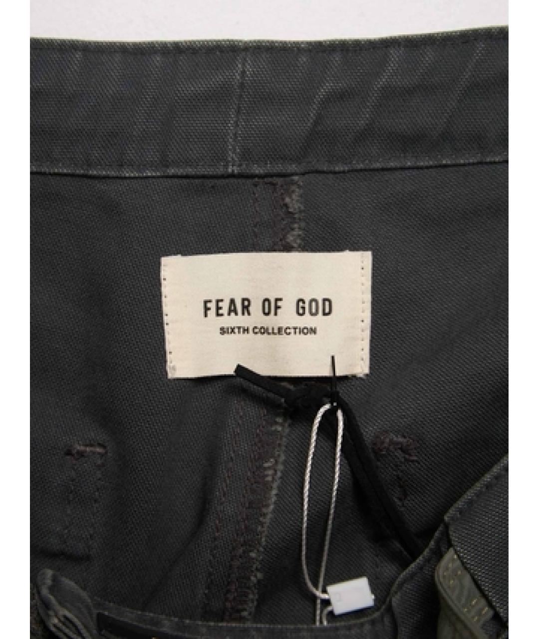 FEAR OF GOD Серые хлопковые повседневные брюки, фото 4