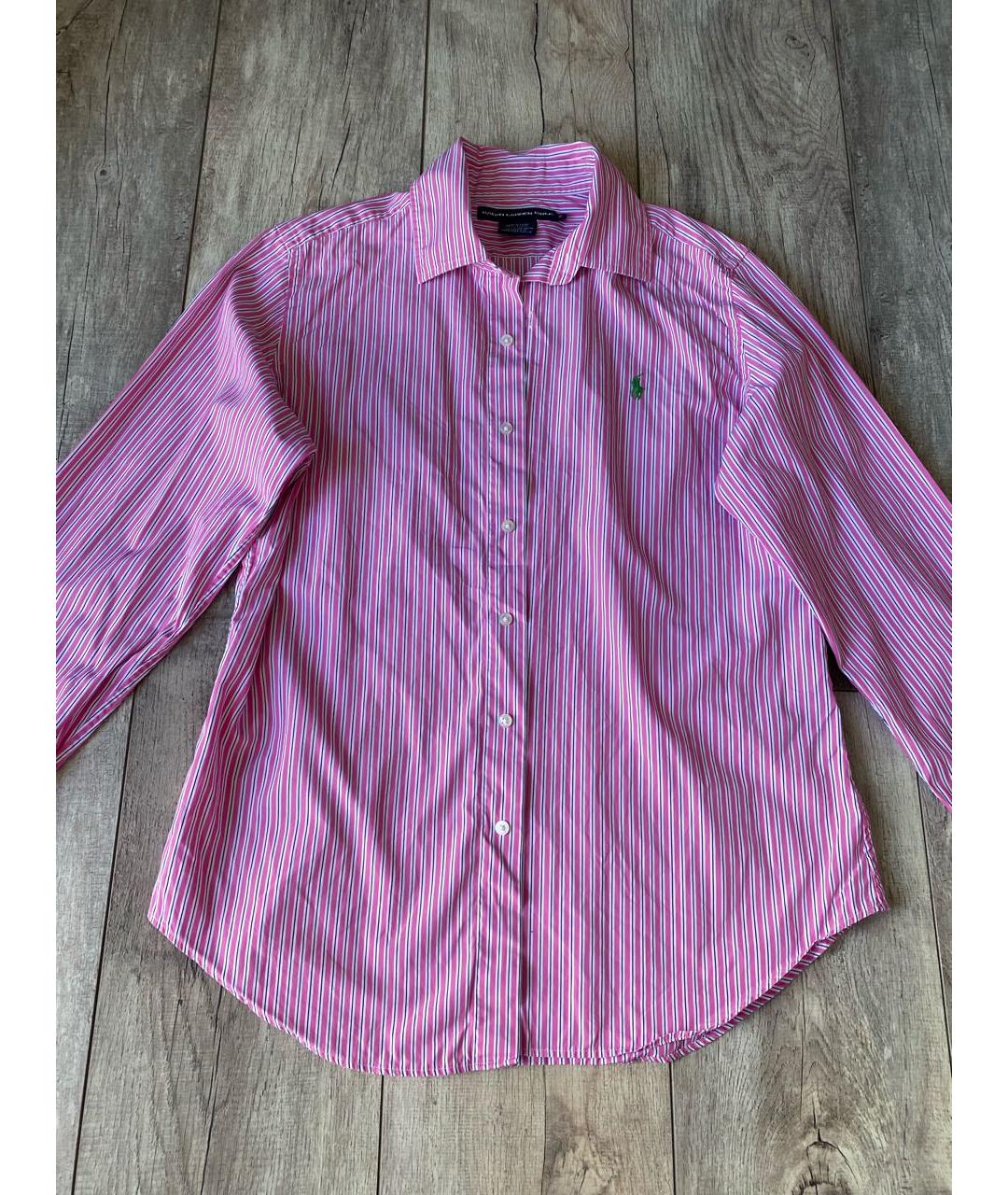 RALPH LAUREN Розовая хлопковая рубашка, фото 4