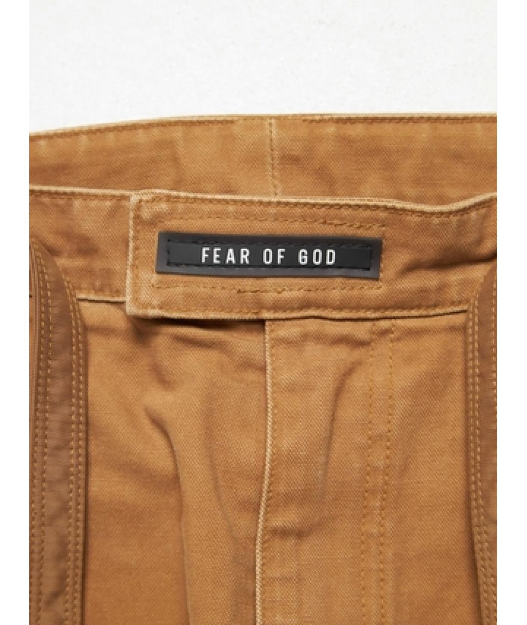 FEAR OF GOD Коричневые хлопковые повседневные брюки, фото 3