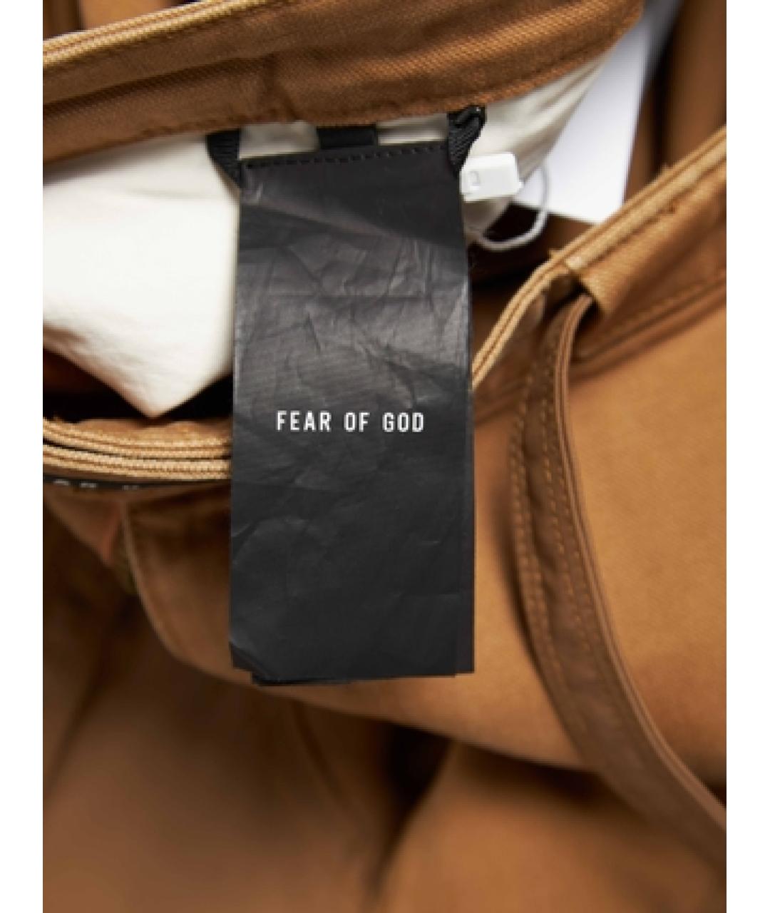 FEAR OF GOD Коричневые хлопковые повседневные брюки, фото 6
