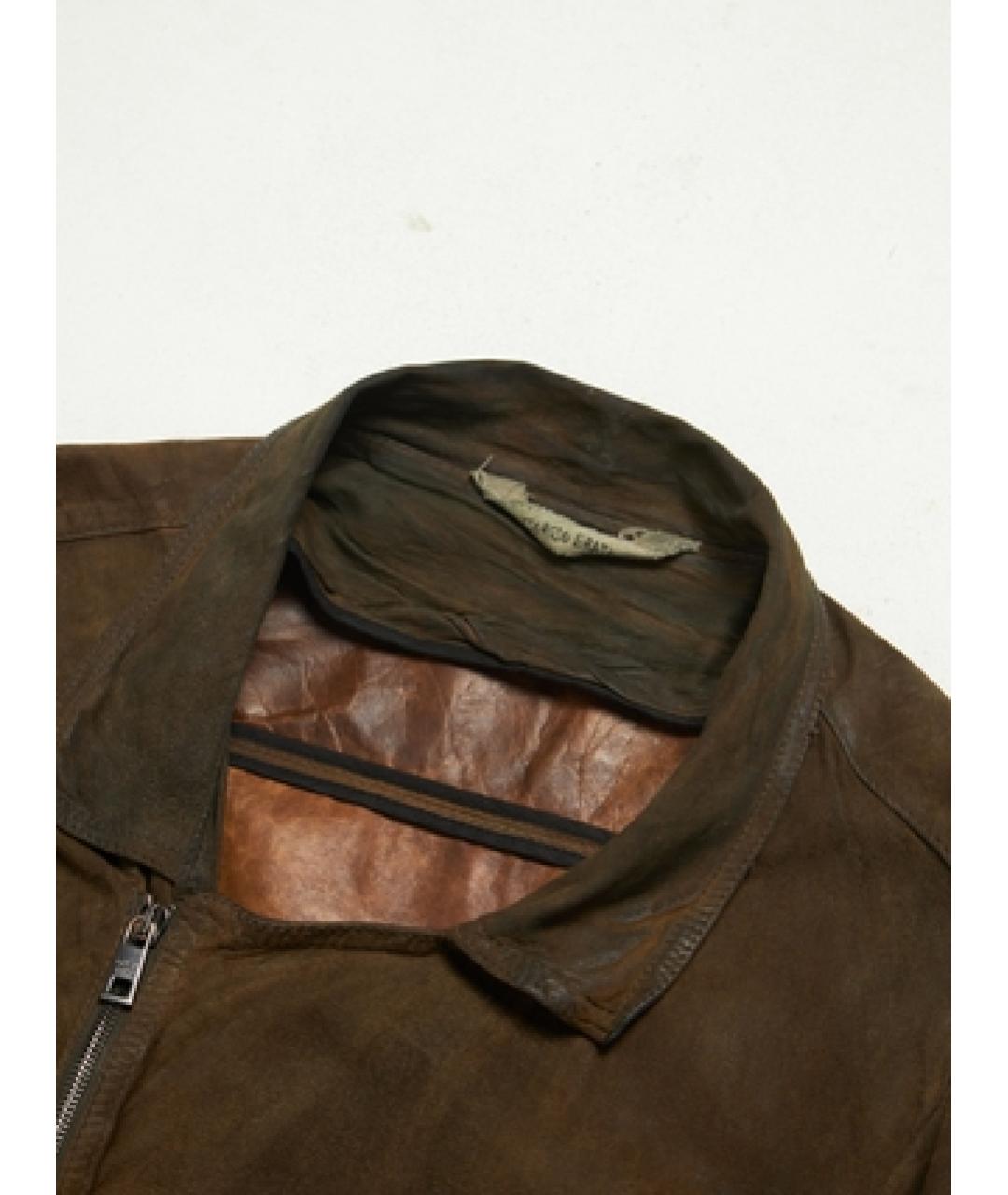 GIORGIO BRATO Коричневая кожаная куртка, фото 3