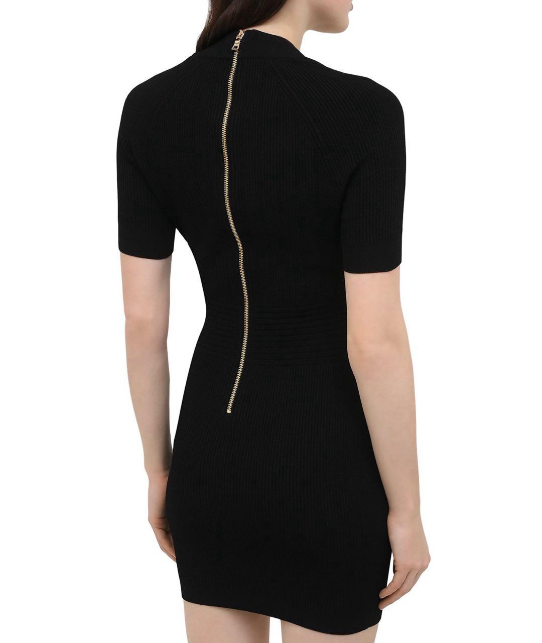 BALMAIN Черное вискозное платье, фото 2