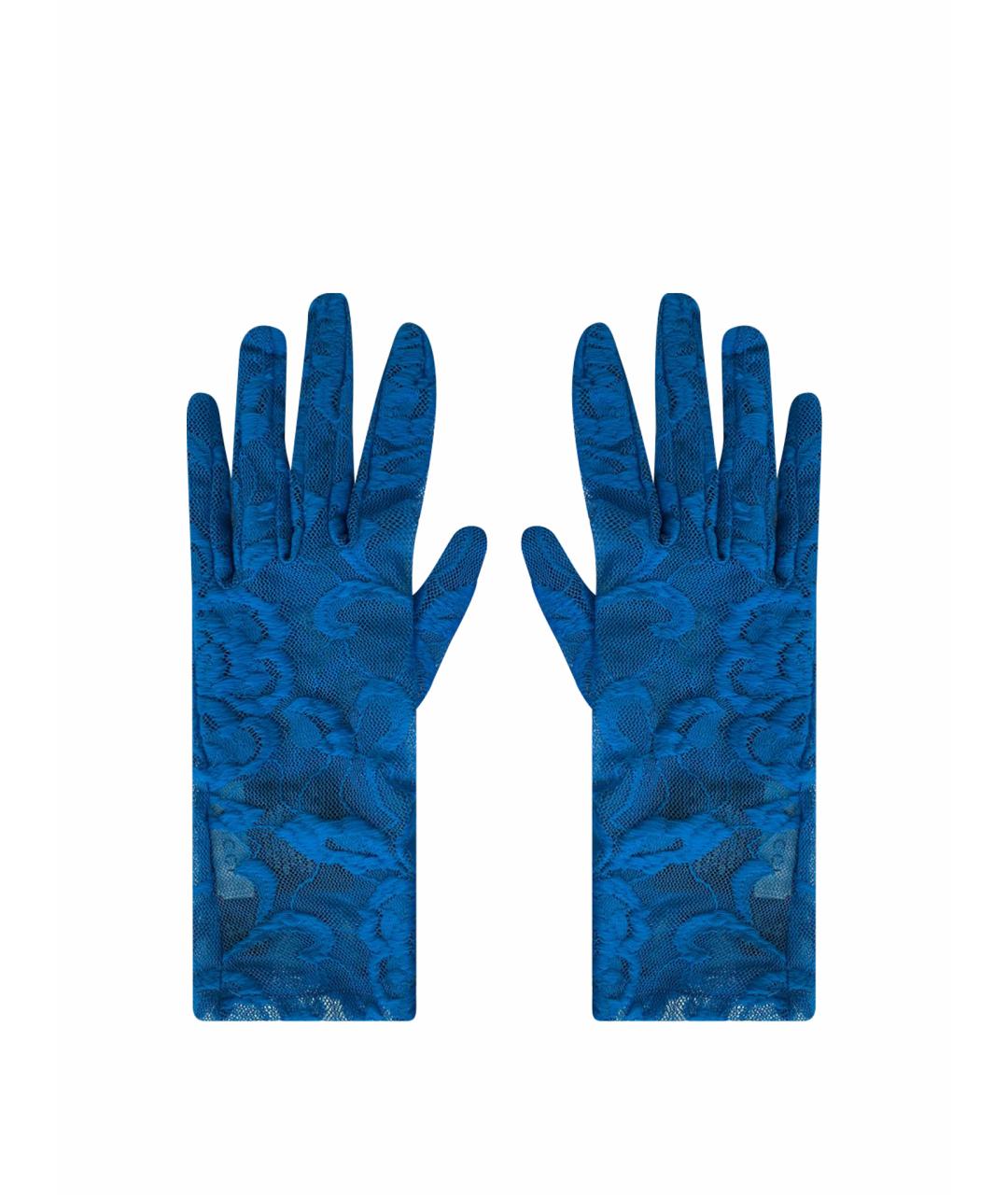 GUCCI Синие синтетические перчатки, фото 1