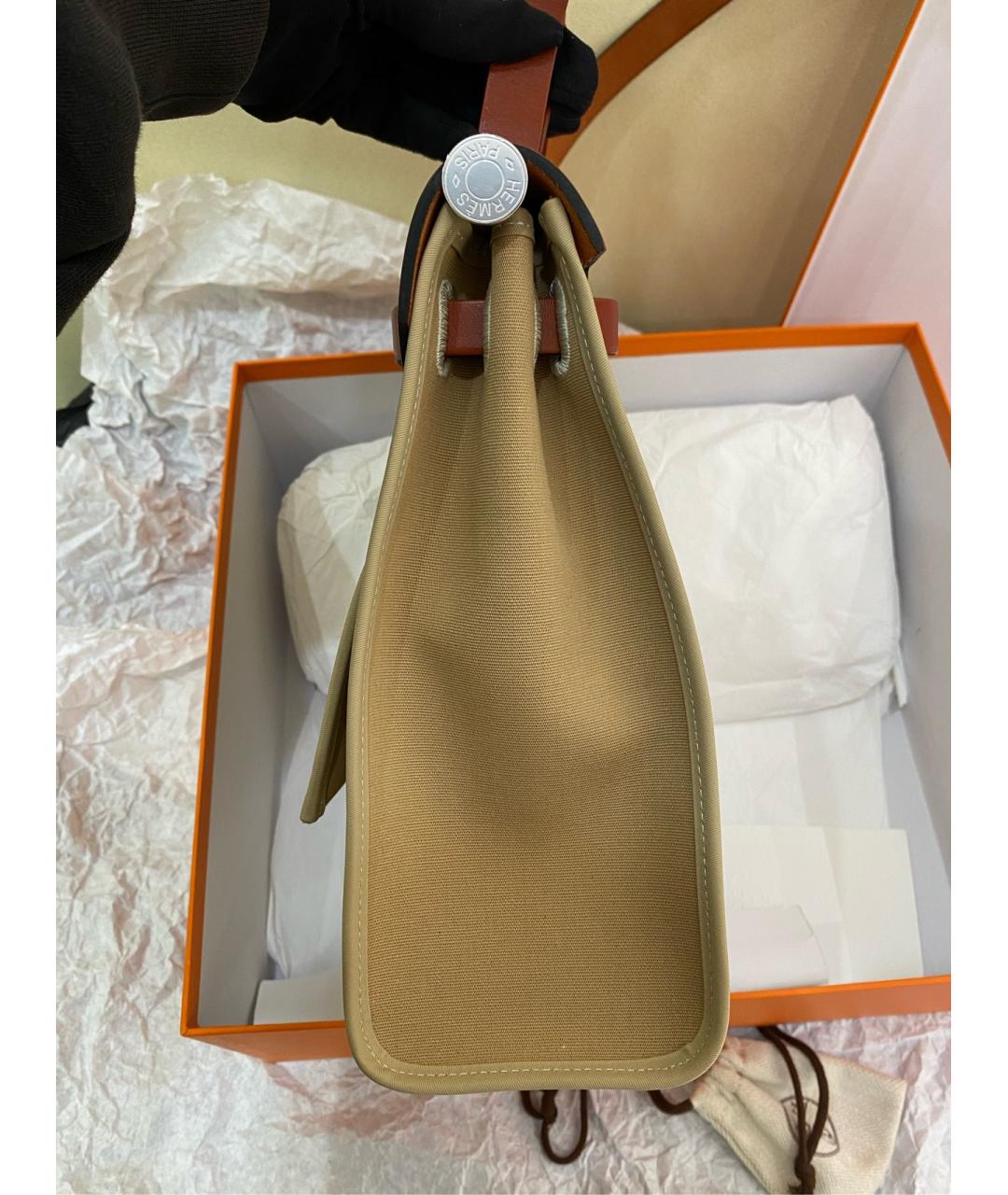 HERMES Хаки сумка через плечо, фото 4