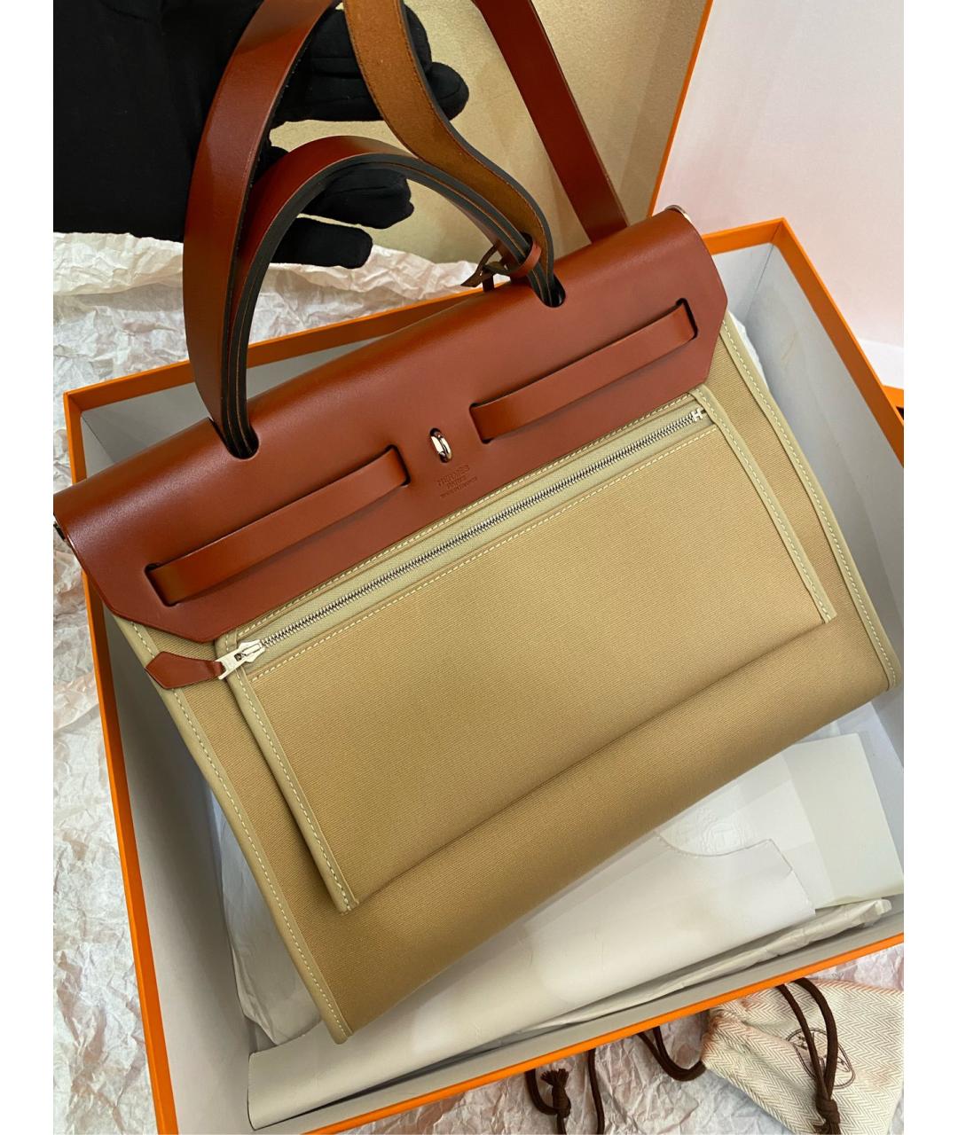 HERMES Хаки сумка через плечо, фото 3