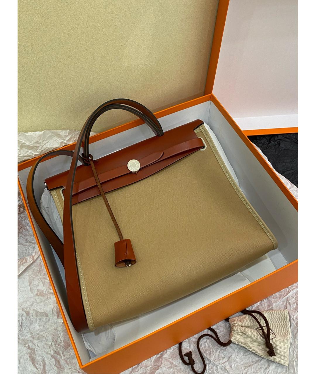 HERMES Хаки сумка через плечо, фото 6