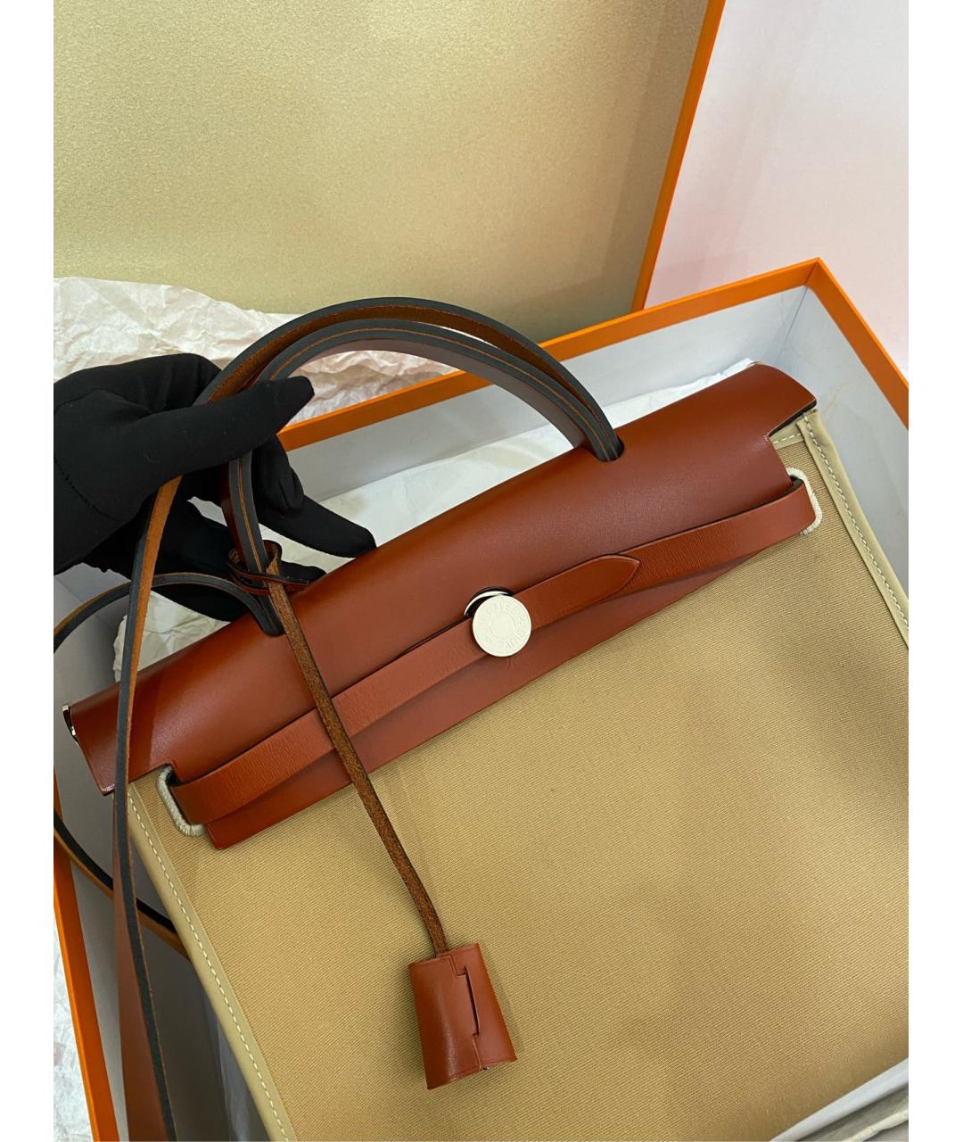 HERMES Хаки сумка через плечо, фото 2