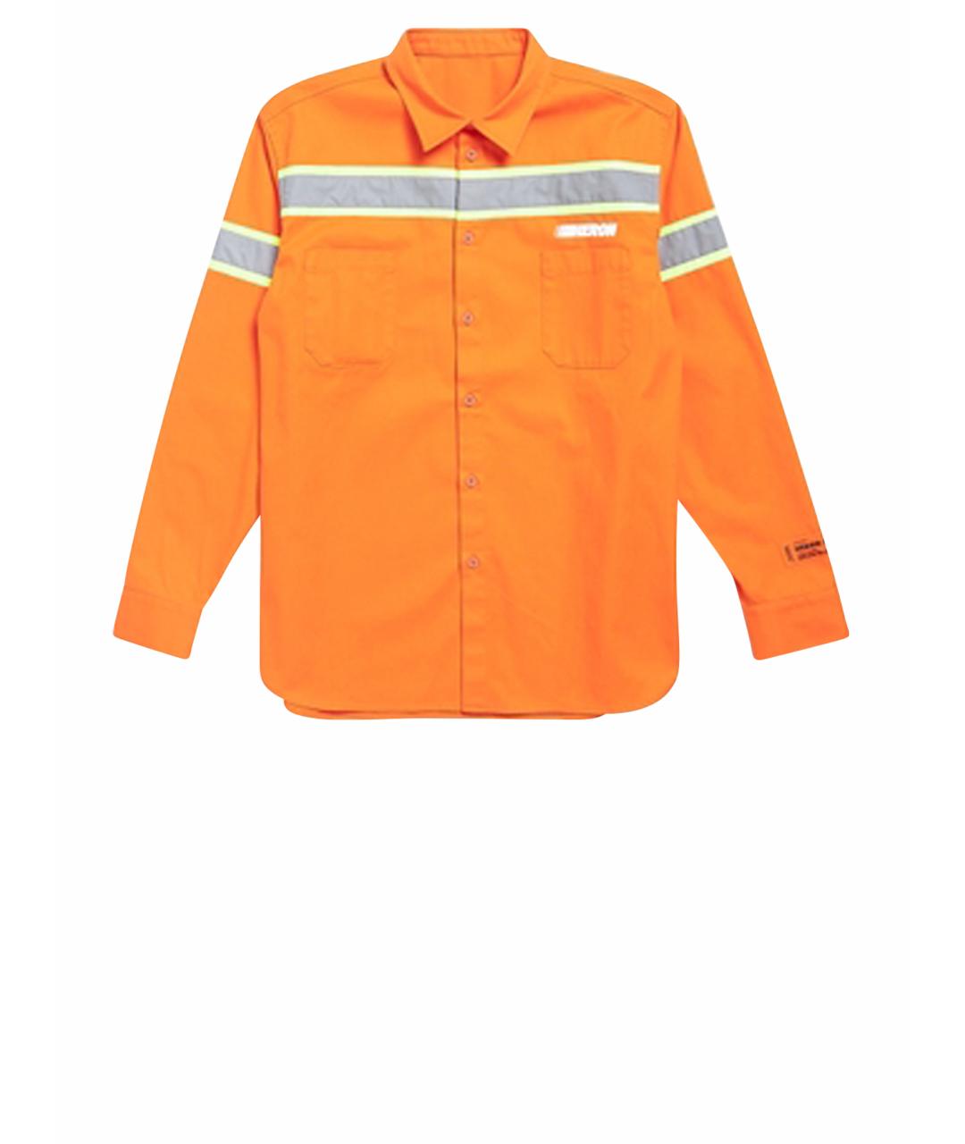 HERON PRESTON Оранжевая хлопко-полиэстеровая кэжуал рубашка, фото 1