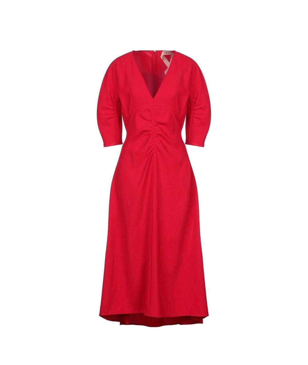 NO. 21 Красное коктейльное платье, фото 5
